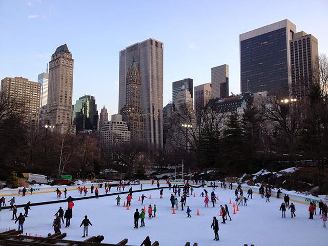 Skøjtebane i Central Park New York