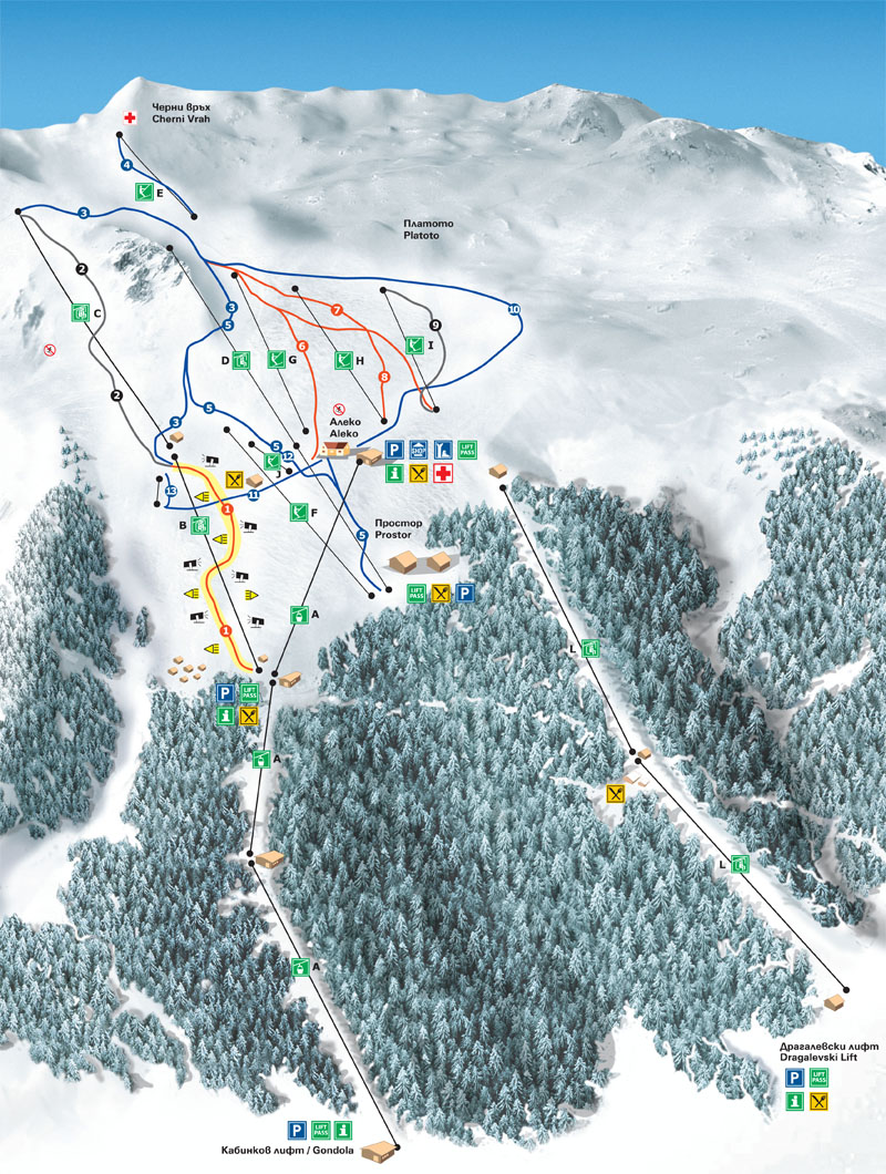 Vitosha Mountain Sofia pistekort