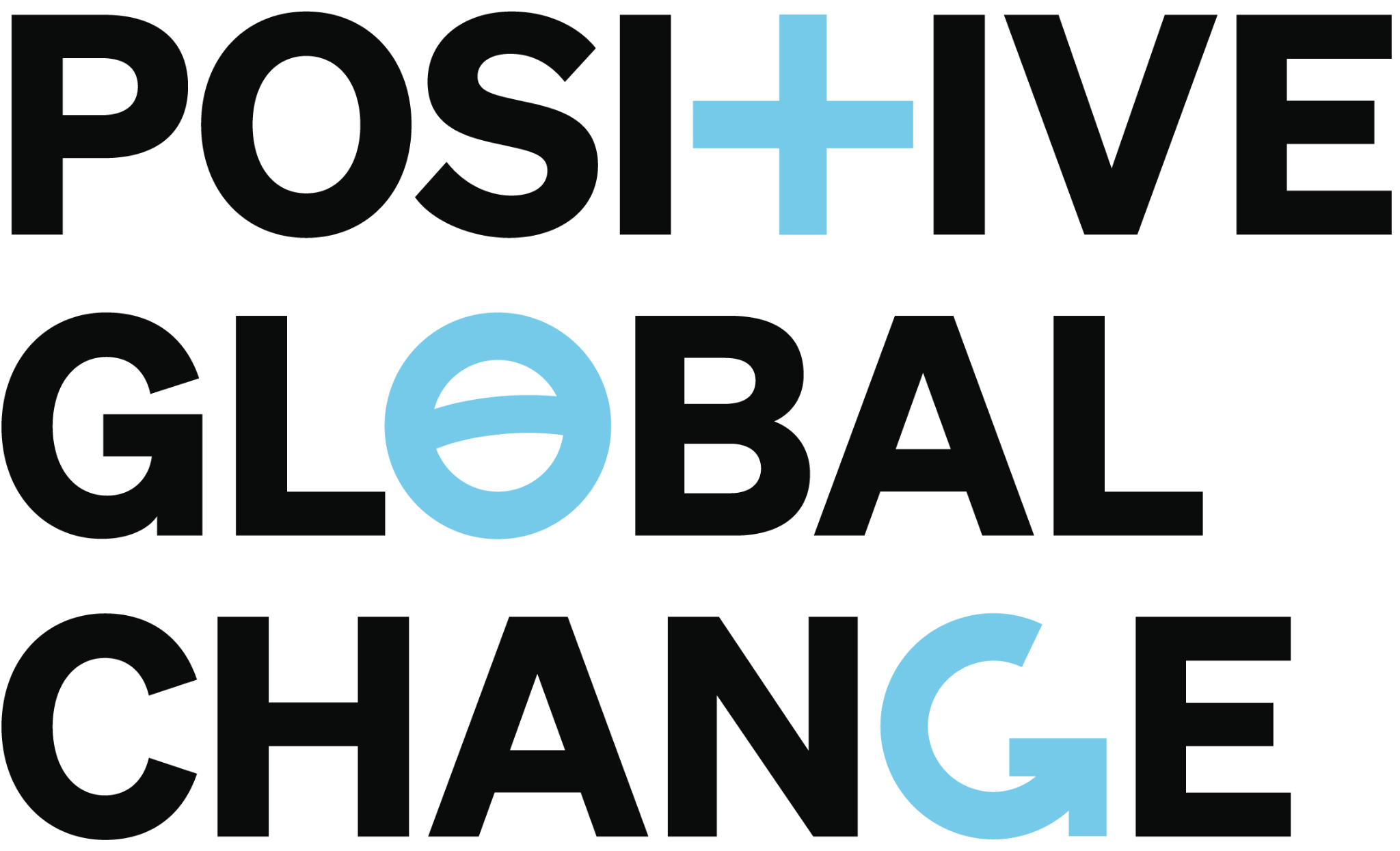 Positive Changes Blue Positive Global Change - PositiveGlobalChange.com