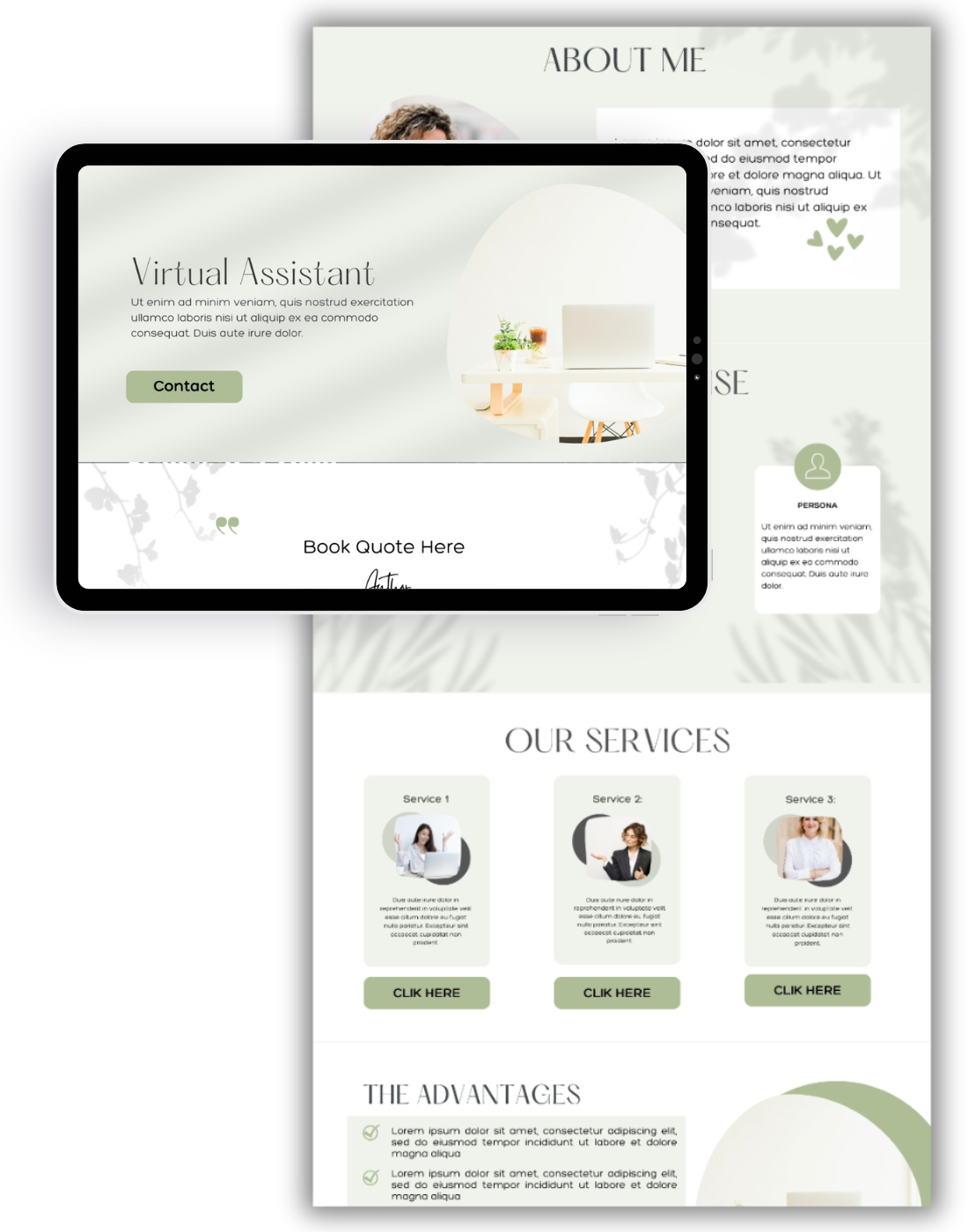 Visio website layout