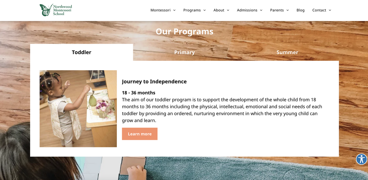 Northwood Montessori Programs Screenshot