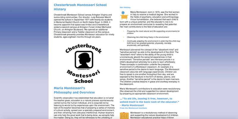 Chesterbrook About Information Before