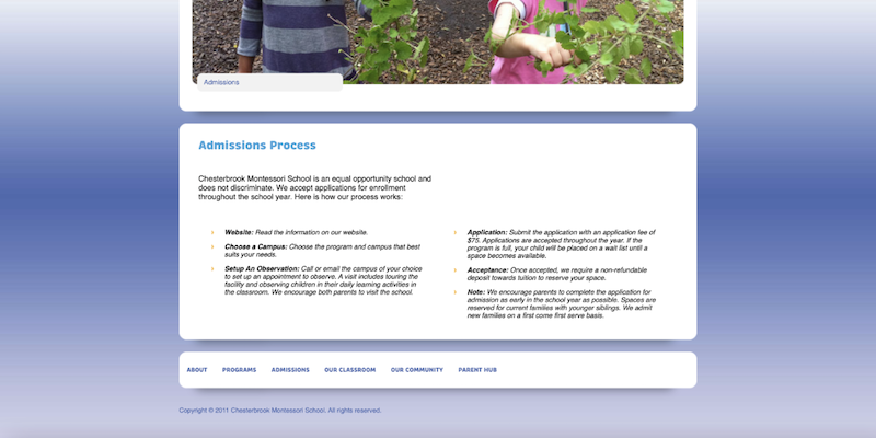 Chesterbrook Admissions