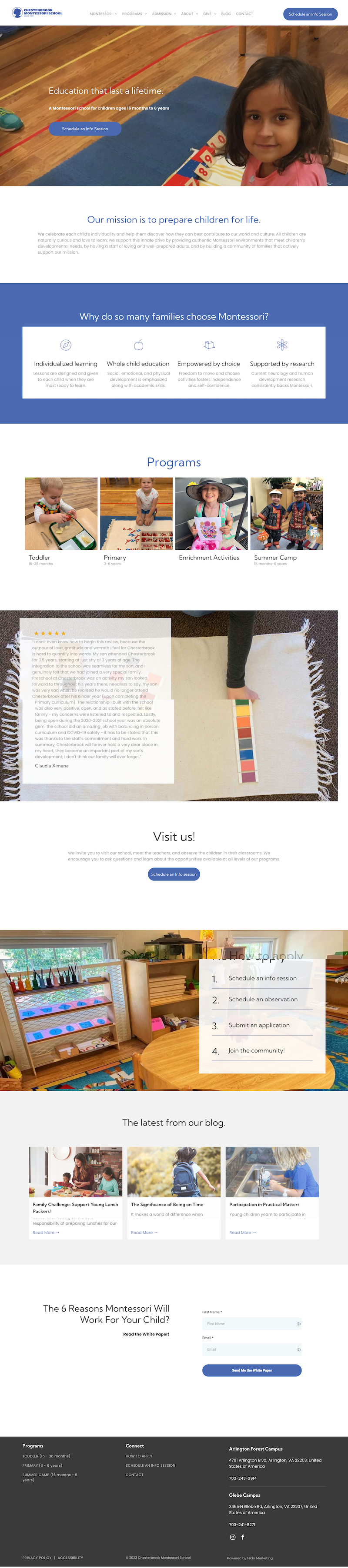 Chesterbrook New Landing Page