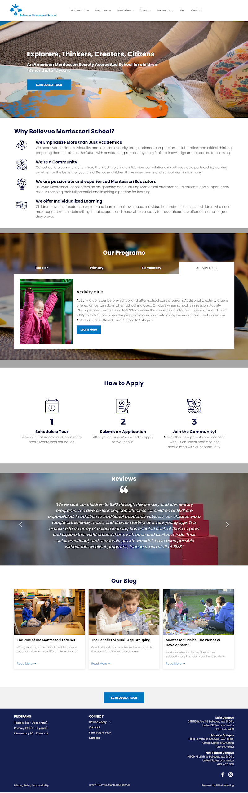 Bellevue New Home Page