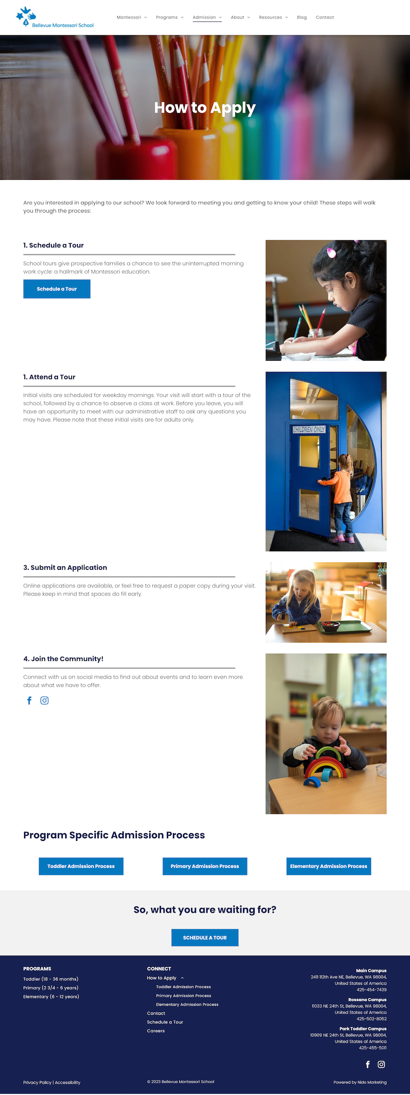 Bellevue admissons Process