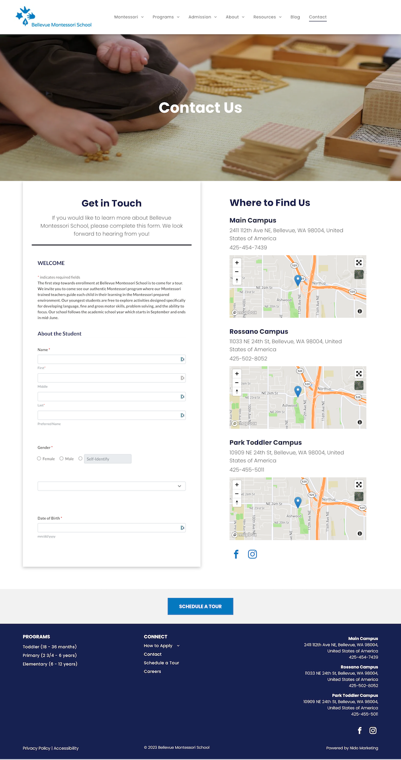Bellevue contact us