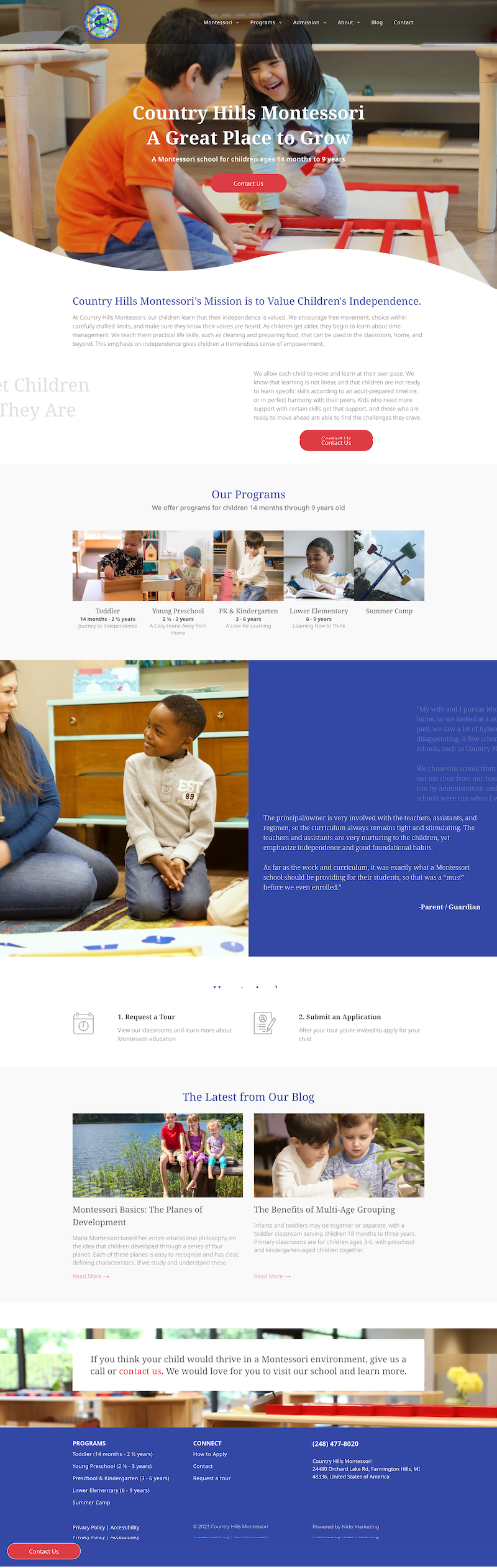 Country Hills New Homepage