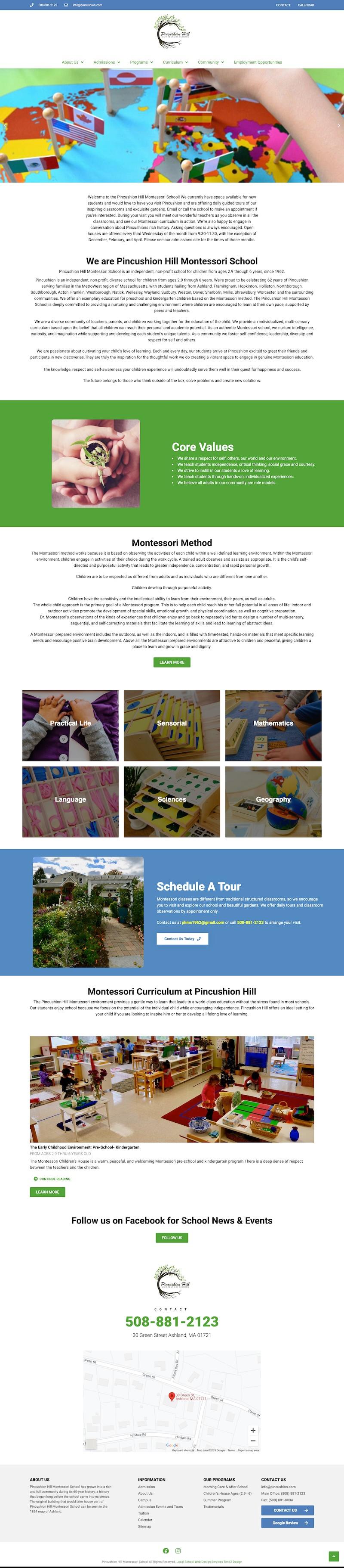 Pincushion Hill Homepage Before