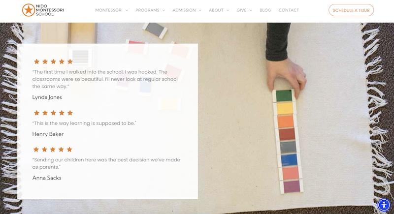 Nido Site Testimonials