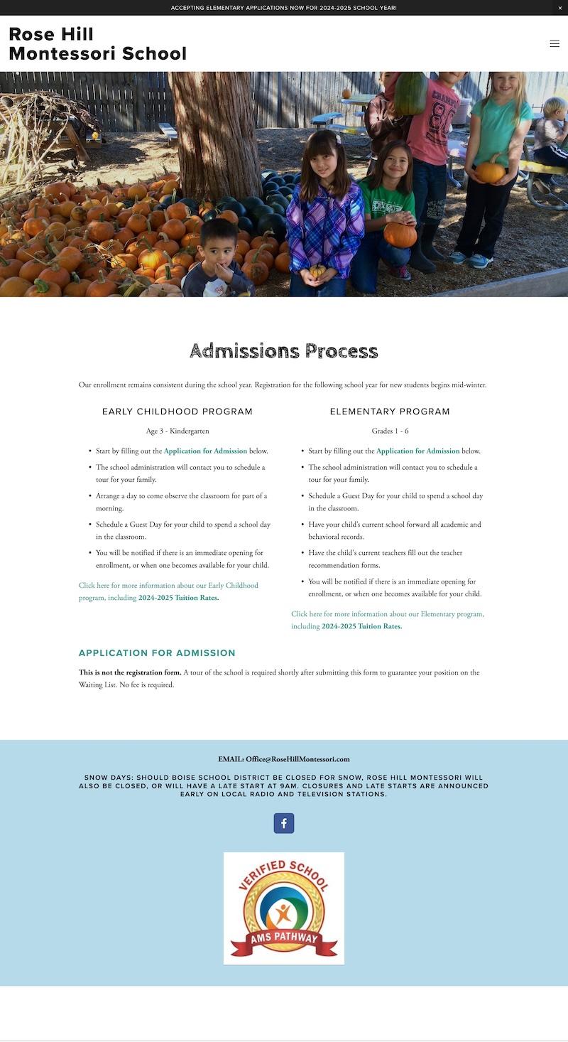 Rose Hill Admissions Before