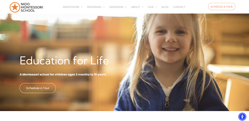 website homepage