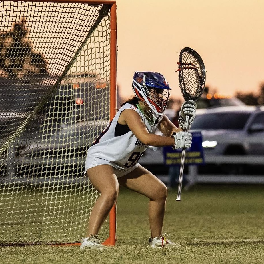 Youth lacrosse goalie warmup