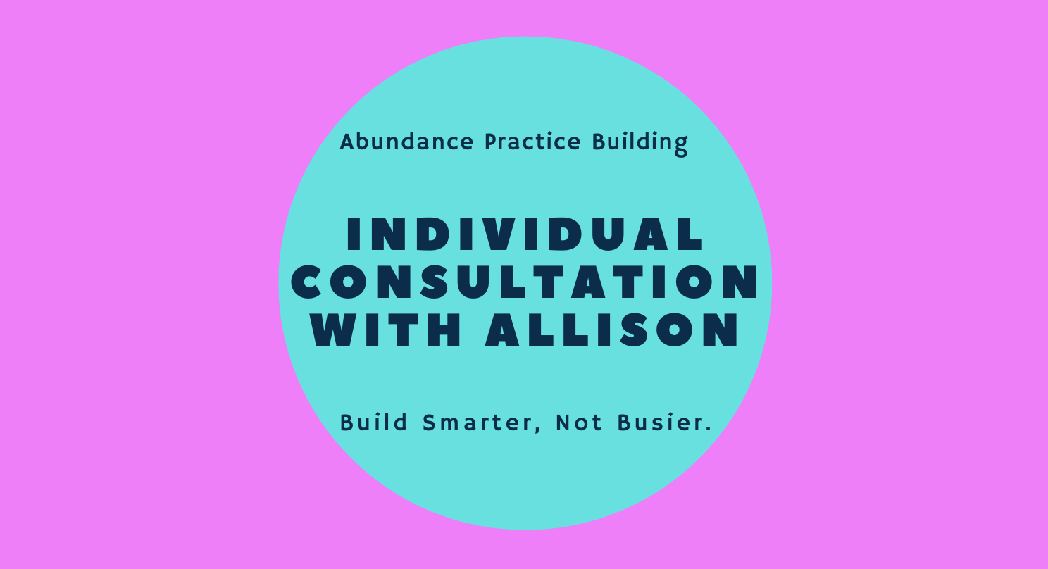 Individual Consultation with Allison