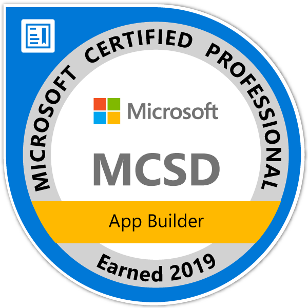 MCSD App Builder Certified 2019