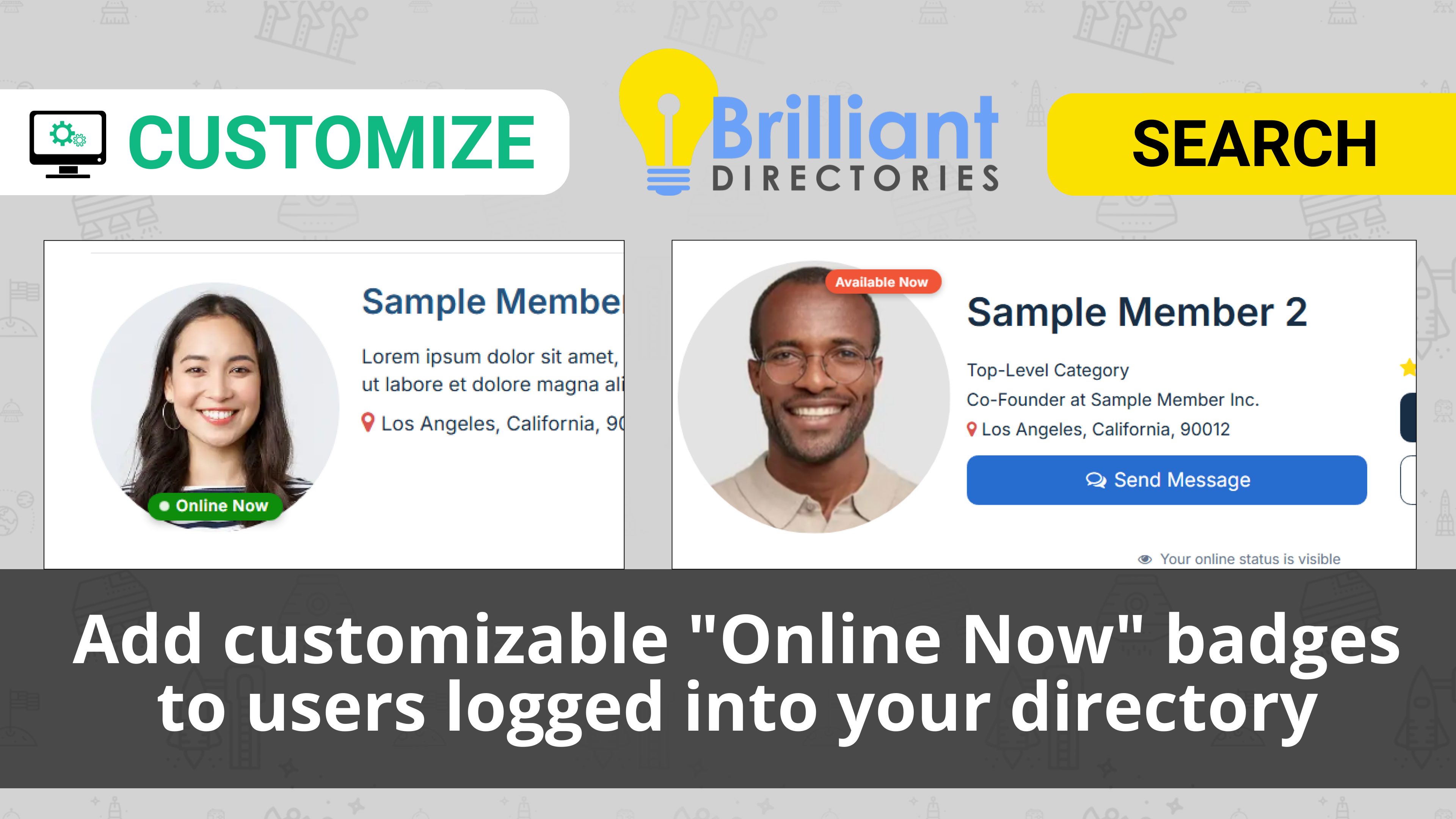 Online Status Badge — live online indicator on a member profile