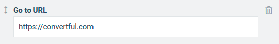 Go to URL action