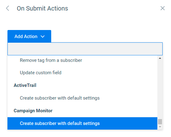 Default list settings