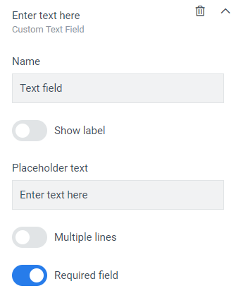 Dropdown and radio button fields