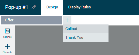 Callout screen setup