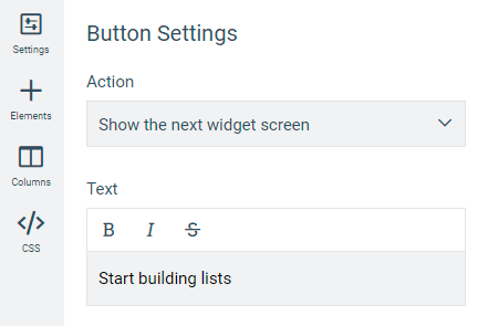 Thank You screen setup