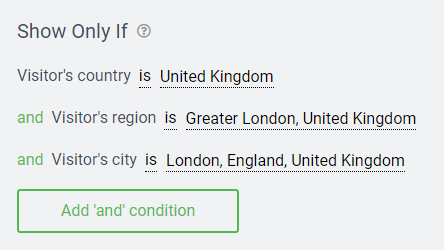 Geo-targeting options