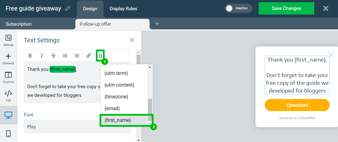 Adding a shortcode