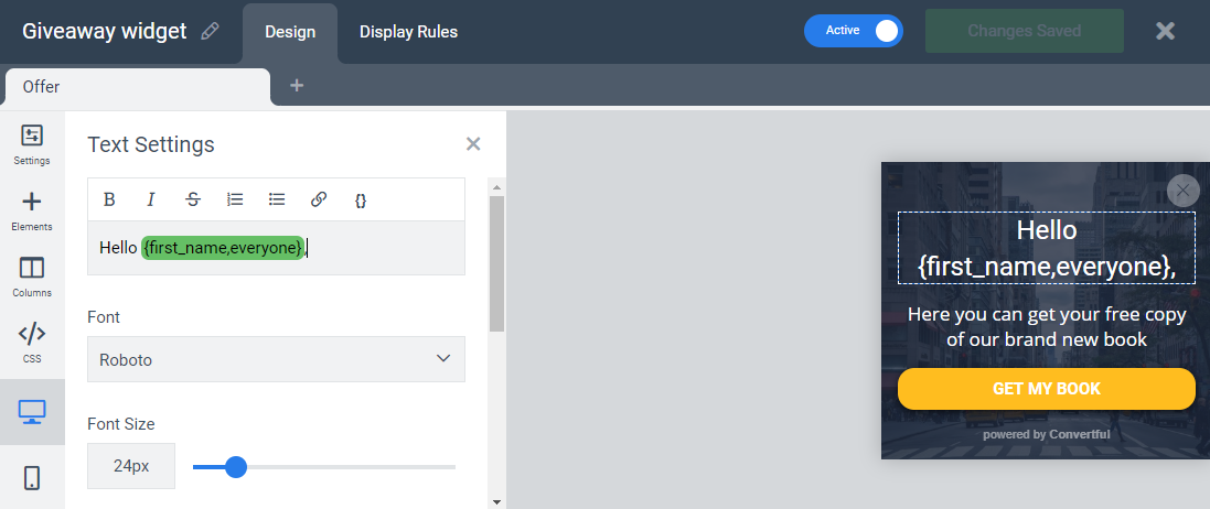 Default value example