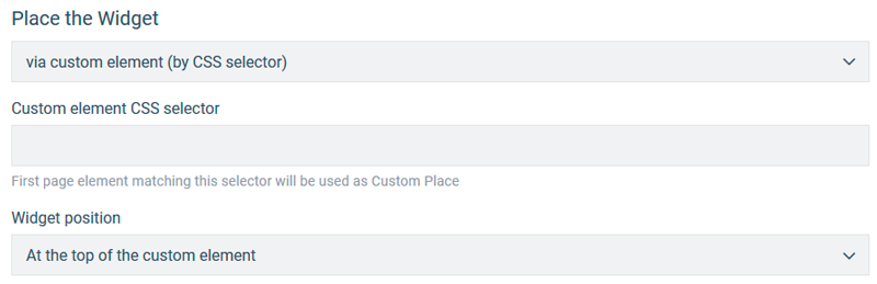 Custom Element selector field