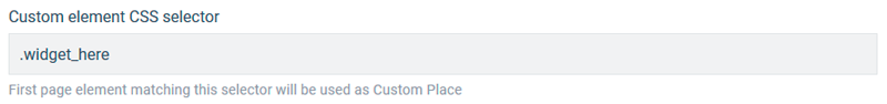 Widget position: Bottom