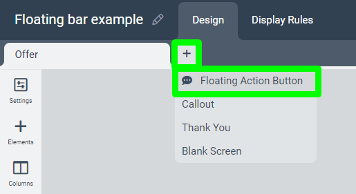 Click plus icon to add widget