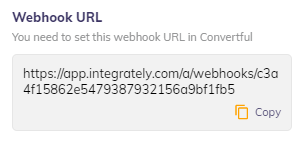 Copy webhook URL