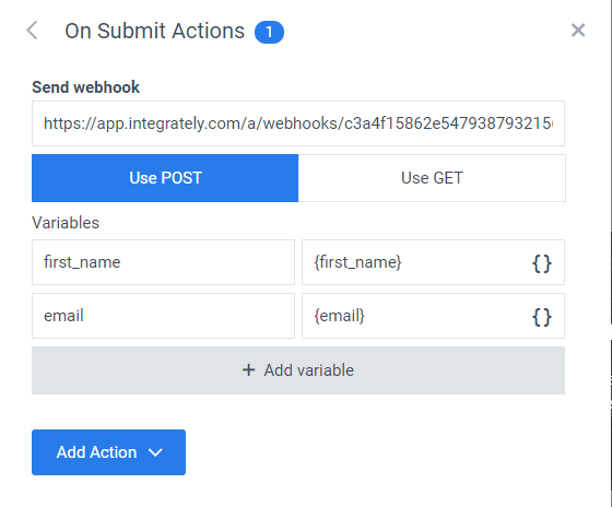 Paste webhook URL
