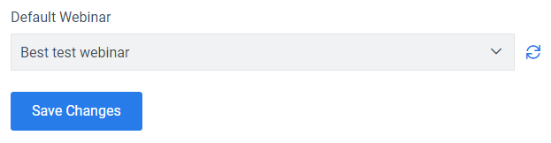 Default webinar selection