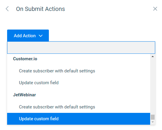 Supported fields