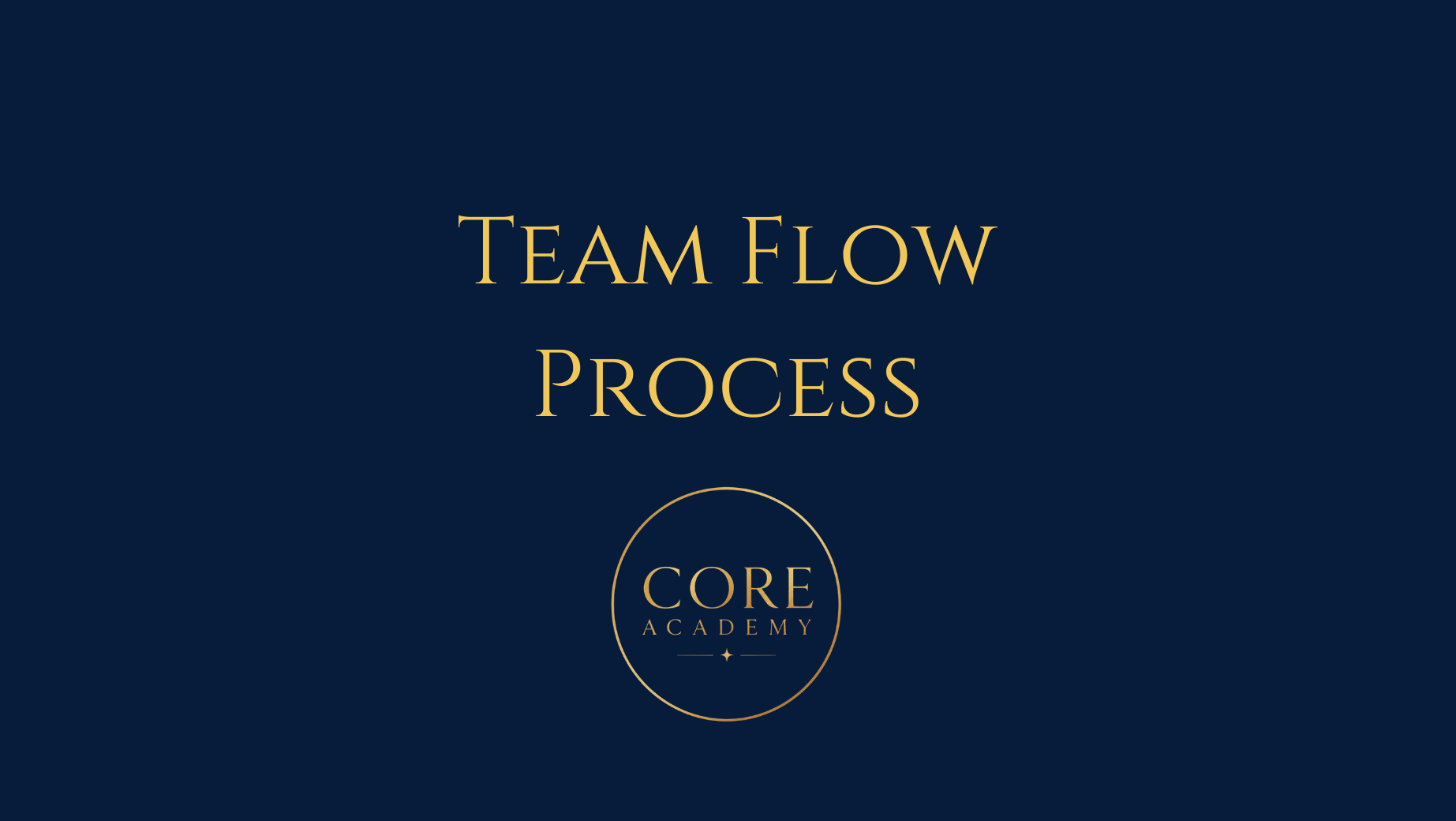 Team Flow Process - Core Academy