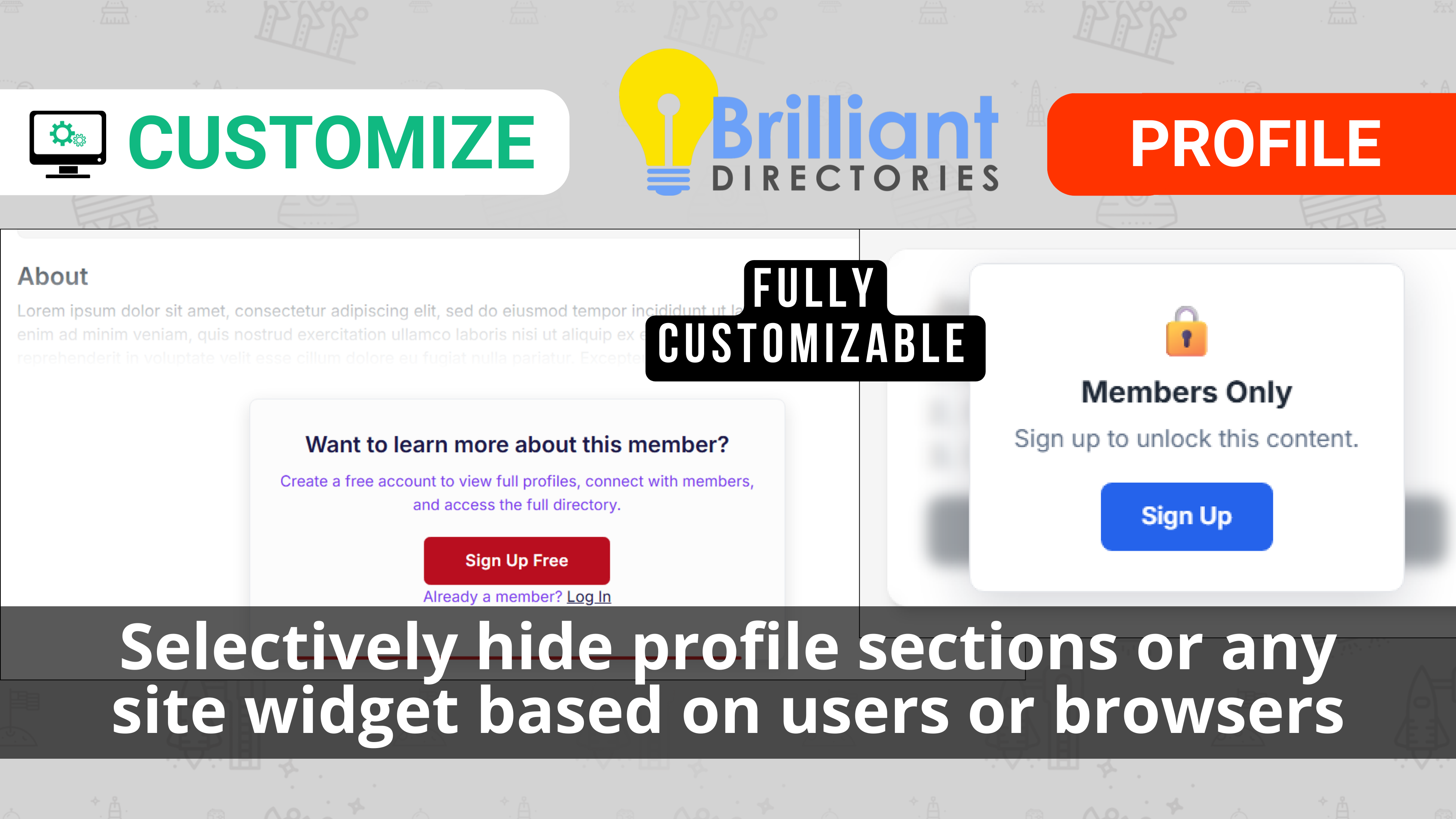 Visibility Engine — profile gating preview