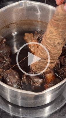 Black tea + rust dyeing bundles