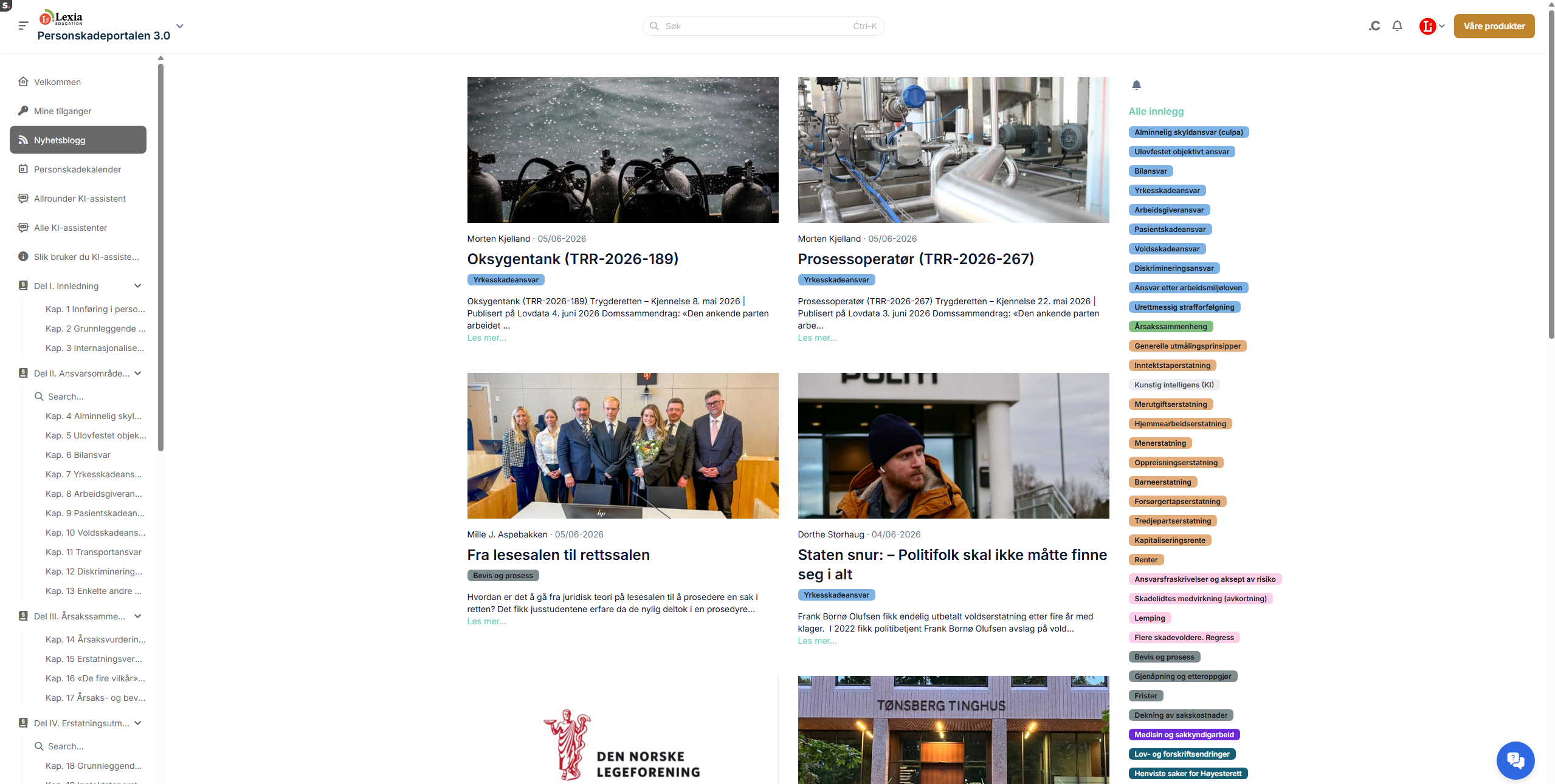 Personskadeportalen – nyhetsblogg
