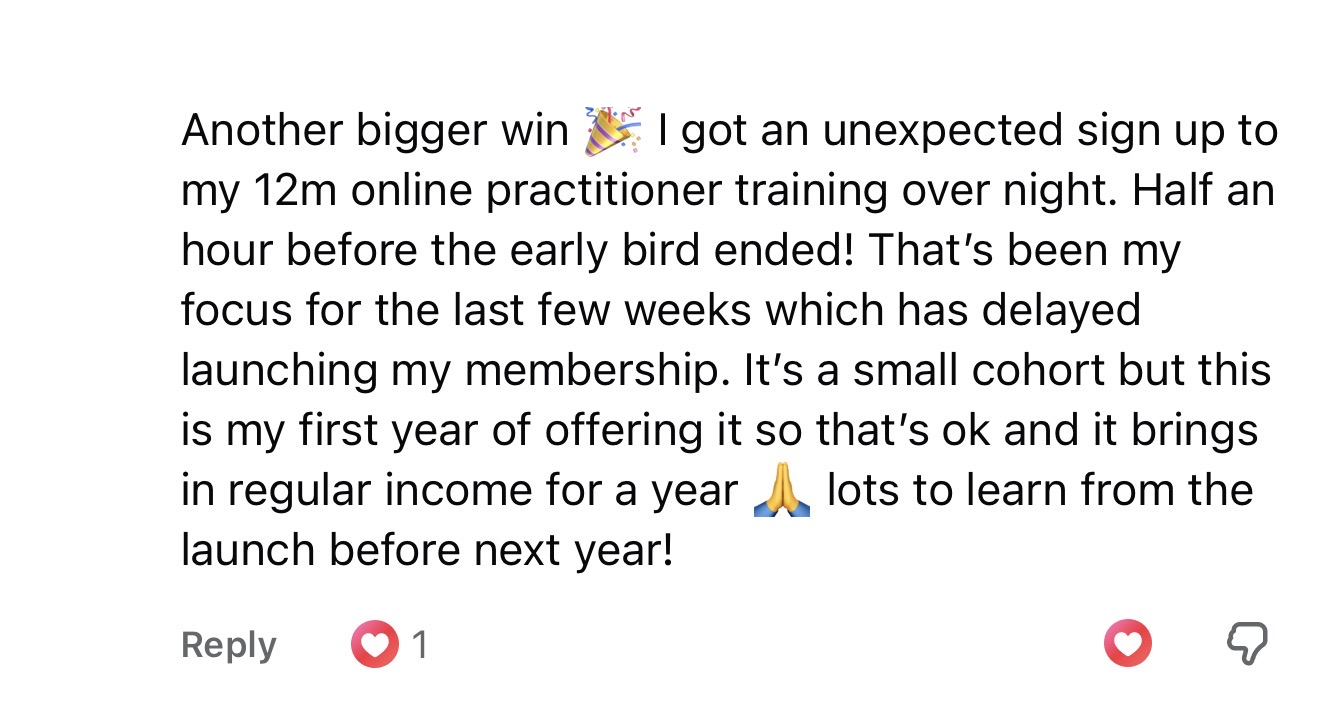 Member win: unexpected sign-up before the early bird ended