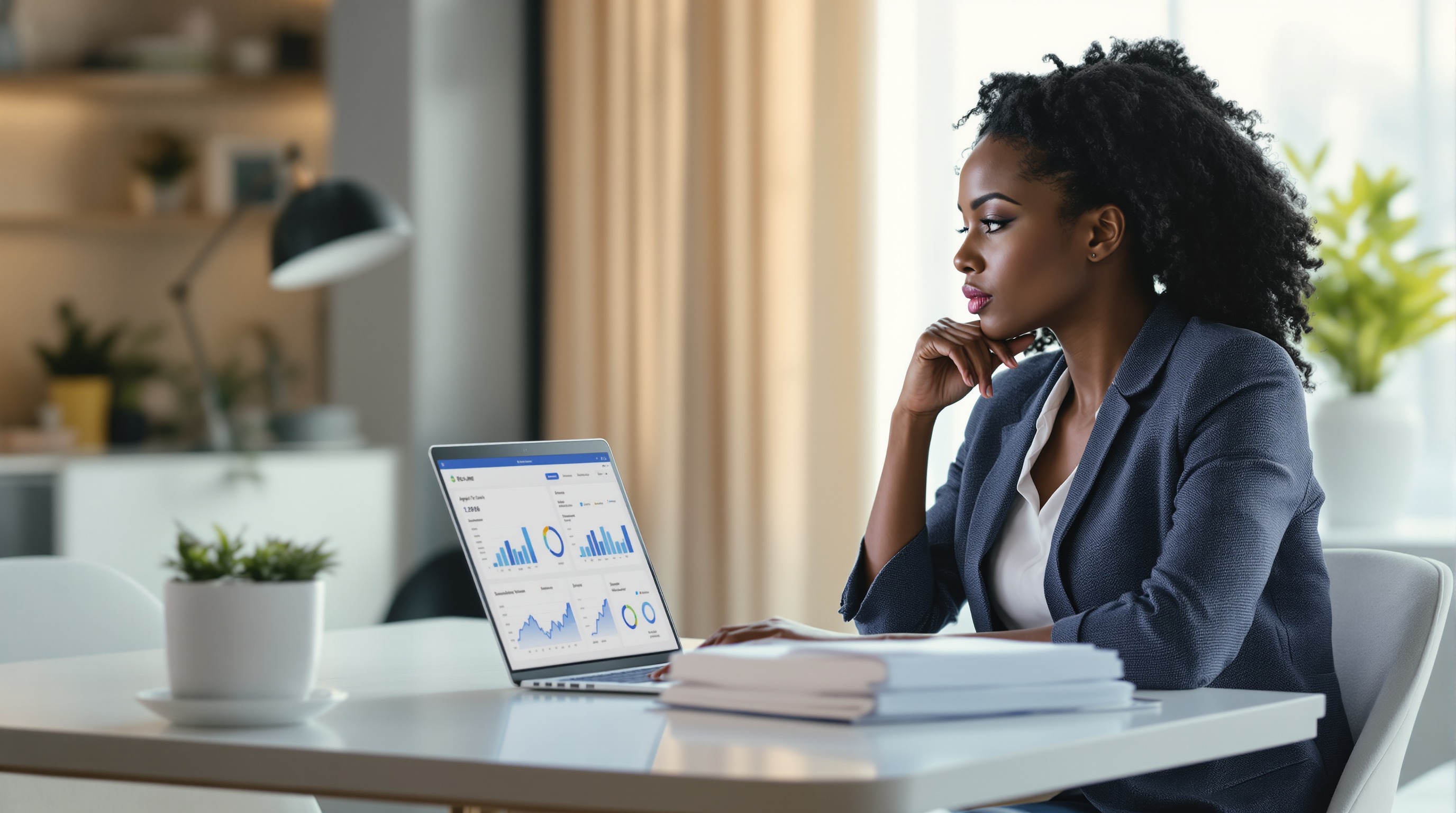 Senior talent leader reviewing an applicant dashboard