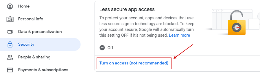 Less Secure App Access Less Secure App Access