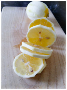 sliced lemons