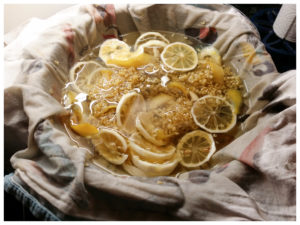 making elderflower cordial