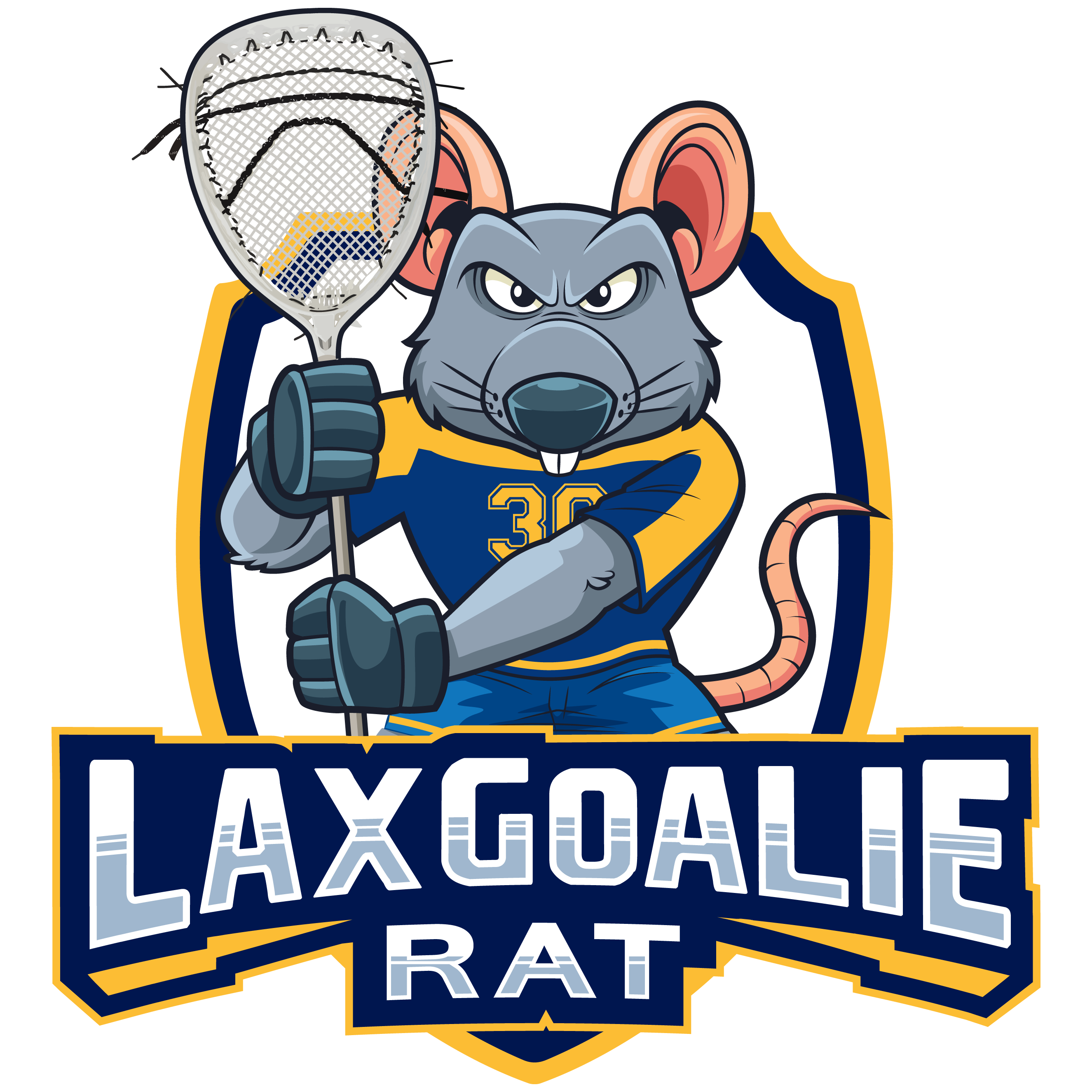 Lax Goalie Rat Logo