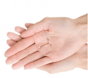 Hands holding a cobber IUD