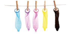 Condoms in a row