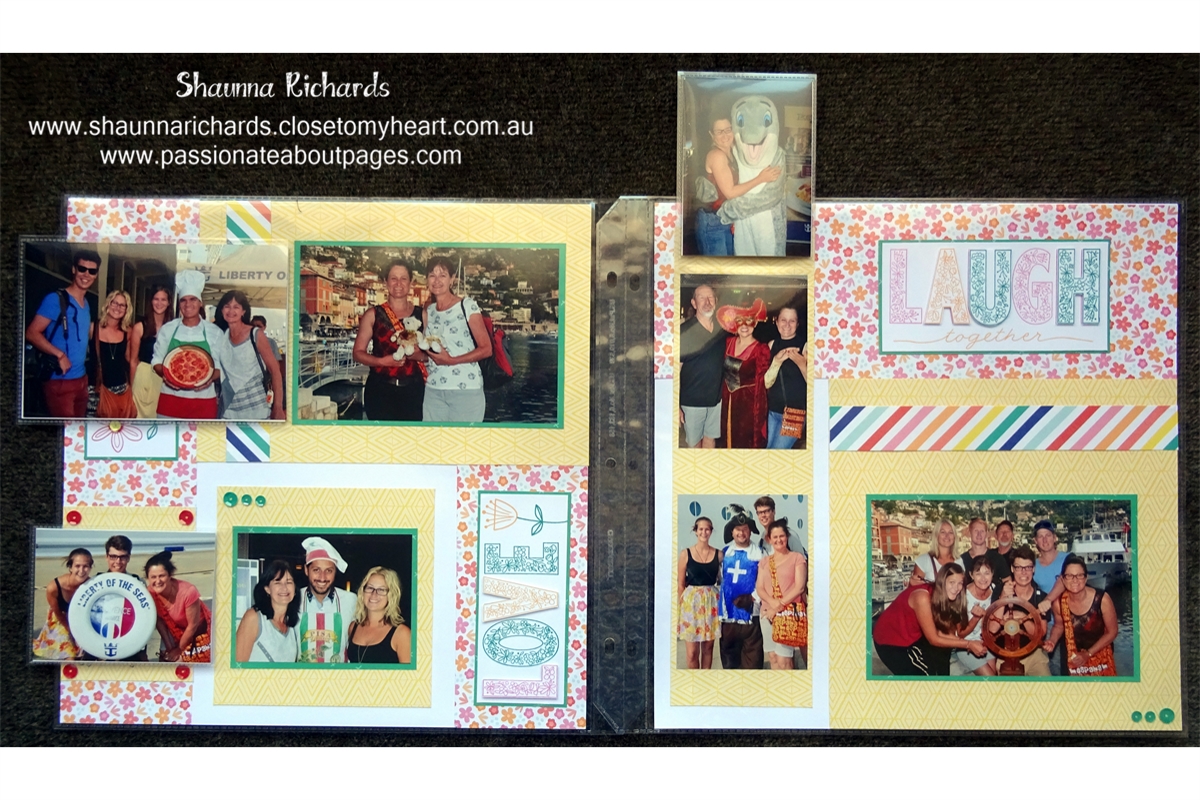 Live, Laugh Love (S1705) is May 2017 Stamp of the Month. Perfect for scrapbookers. I've added Flip flaps to include extra photos. www.shaunnarichards.closetomyheart.com.au