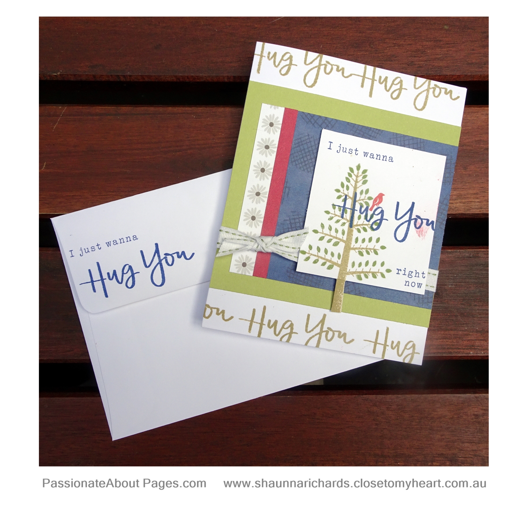 Create this card using G1166 You Got This WYW, G1164 Hugs For You and S1811 Seasonal Trees. Available for purchase at www.shaunnarichards.closetomyheart.com.au