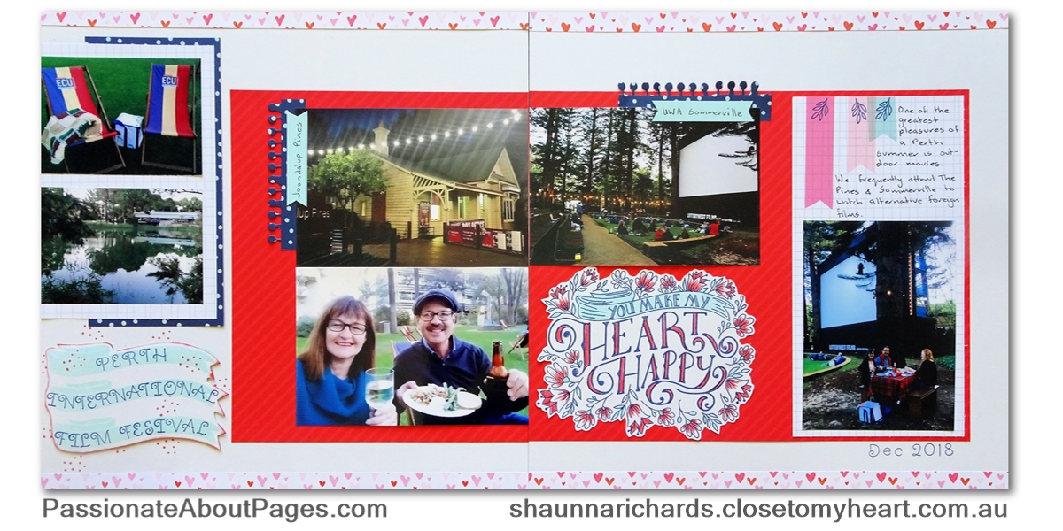 Record the things you love using Heart Happy papers(CC2193) and S1902 Heartfelt Sentiments- February 2019's Stamp of the Month from Close To My Heart. Order yours from www.shaunnarichards.ctmh.com.au during Feb 2019